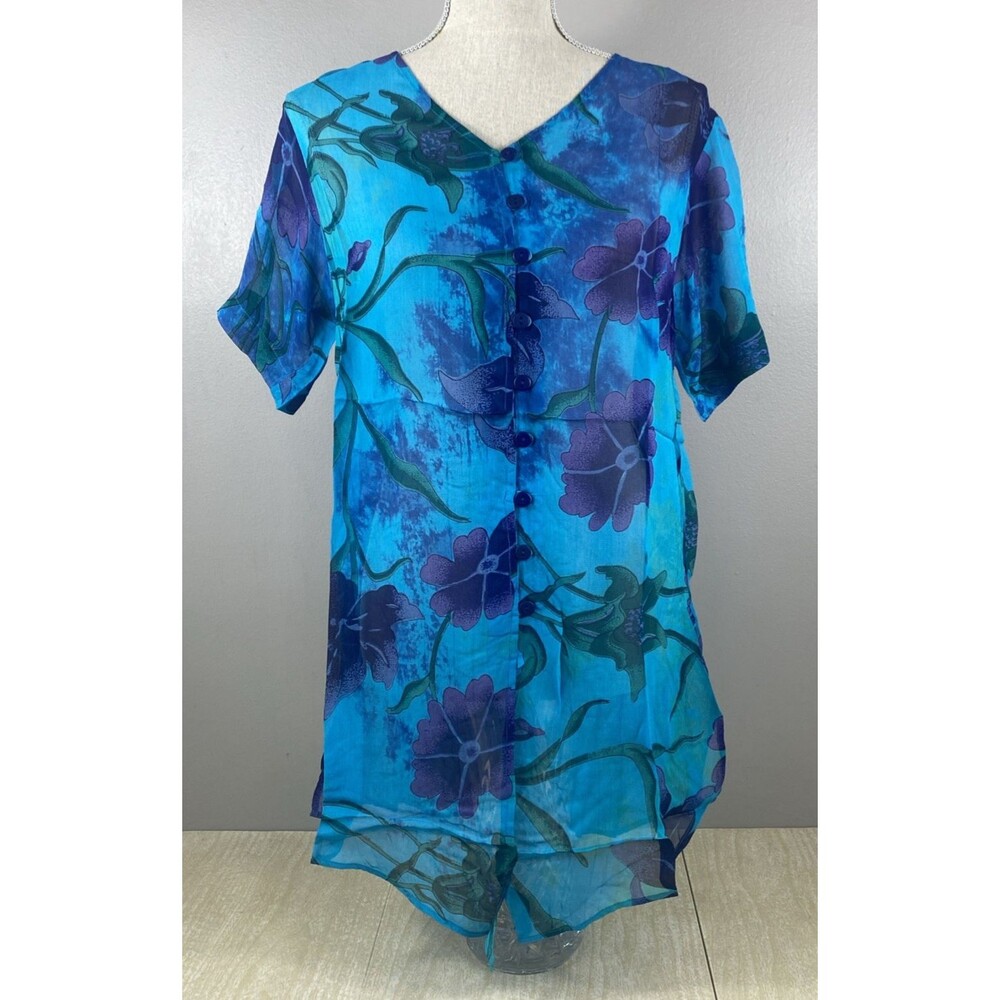 PHOOL Women's Size S Floral Tunic Blouse Style 2818 NWT
